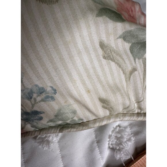 Chris Madden Floral Stripped Weaved Throw Pillow Set French Cottage Chic  Read - Picture 11 of 13